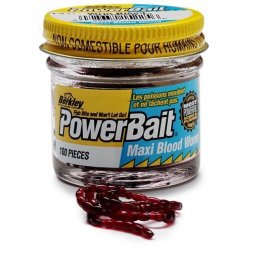 Berkley - Gumová nástraha PowerBait Blood Worm Micro 150ks