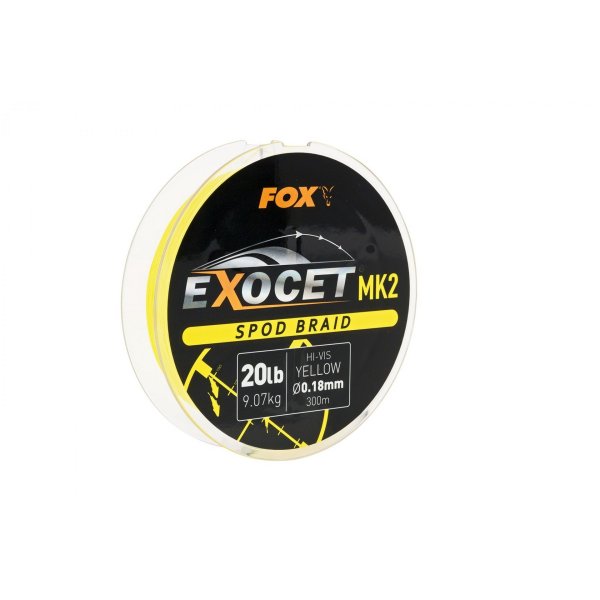 FOX - Šňůra Exocet MK2 Spod Braid 0,18mm 20lb 300m Yellow 