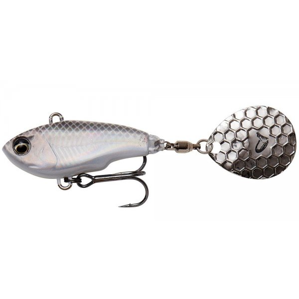 Savage Gear - Nástraha FAT TAIL SPIN 8CM 24G SINKING WHITE SILVER 