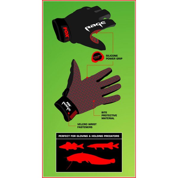 FOX Rage - Rukavice Power Grip Gloves Velikost XL 