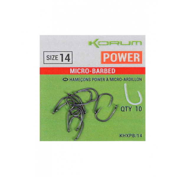 Korum - Háčky Xpert Power Micro Hooks Barbed vel. 8 10ks 