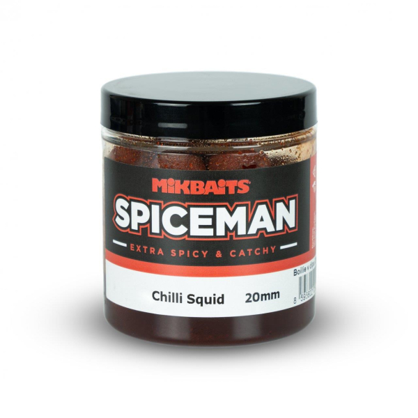 Mikbaits - Boilies Spiceman boilie v dipu 250ml - Chilli Squid 20mm 