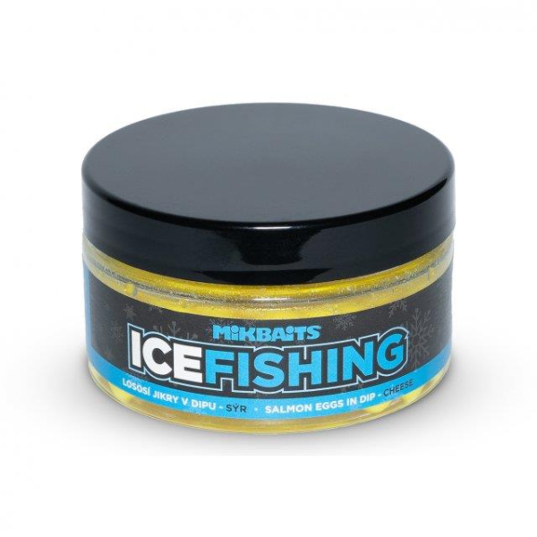 Mikbaits - Boilies ICE FISHING range - Lososí jikry v dipu Sýr 100ml 