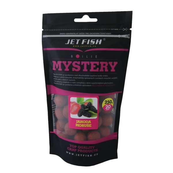 Jet Fish - Boilie Mystery Jahoda/Moruše 20mm 250g 
