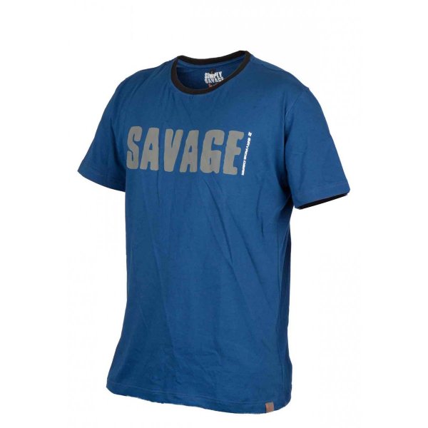 Savage Gear - Tričko Simply Savage Tee Blue Velikost XXL 