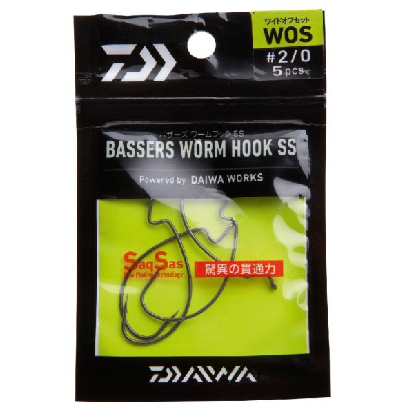 Daiwa - Háček Bassers Worm Hook WOS Velikost 2/0 