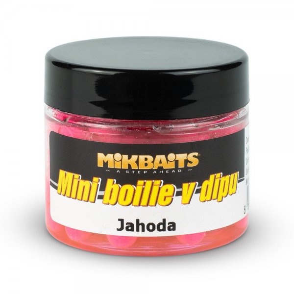 Mikbaits - Mini boilie v dipu Jahoda 50ml 