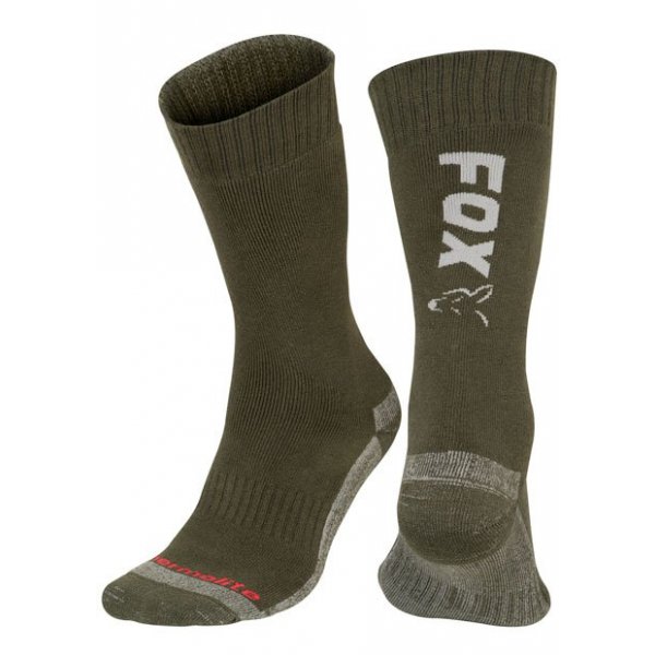 FOX - Ponožky Thermolite long Sock 10-13 (Eu 44-47) Green/Silver 