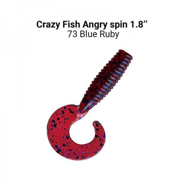 Crazy Fish - Gumová nástraha Angry spin 4,5cm Barva 73 10ks 