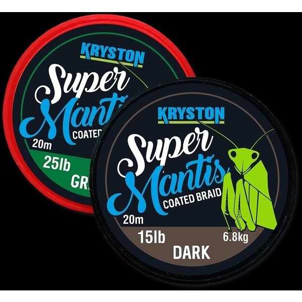 Kryston - Potahovaná šňůra Super Mantis Dark 15lb 20m 