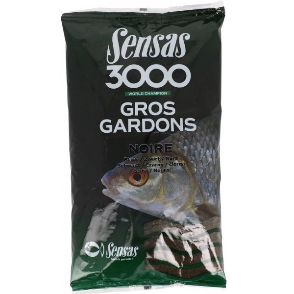 Sensas - Vnadící směs 3000 Gros Gardons Black (Velká plotice-černá) 1kg 