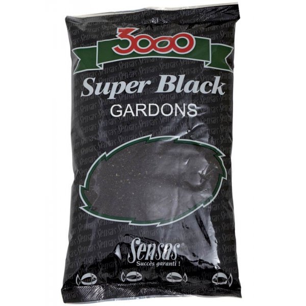 Sensas - Vnadící směs 3000 Super Black Gardons (Plotice-černá) 1kg 