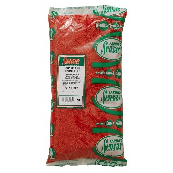 Sensas - Anglická vločka Chapelure Fluo-Rouge Červená 1kg 