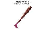 Crazy Fish - Gumová nástraha Vibro Worm 10cm 12 ultraviolet 5ks