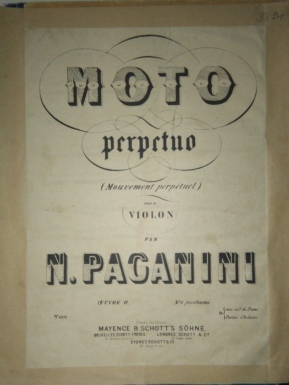 Paganini Nicolo: Moto perpetuo -op.posth. 6