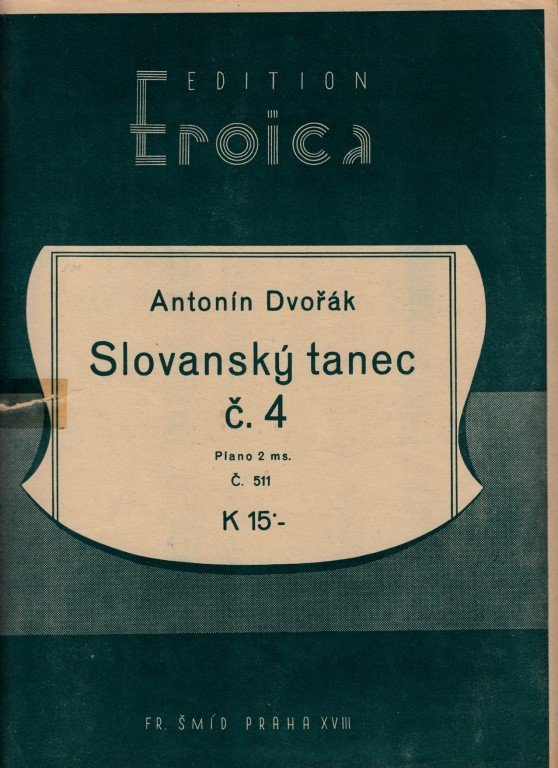 Dvořák Antonín: Slovanský tanec č.4/2.exemplář