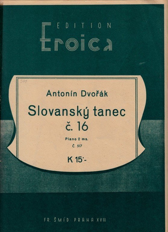 Dvořák Antonín: Slovanský tanec č.16/2 exemplář