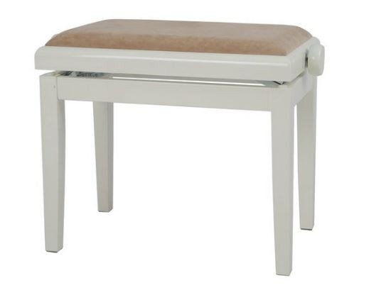 GEWA Piano stolička Deluxe slonovina - vysoký lesk