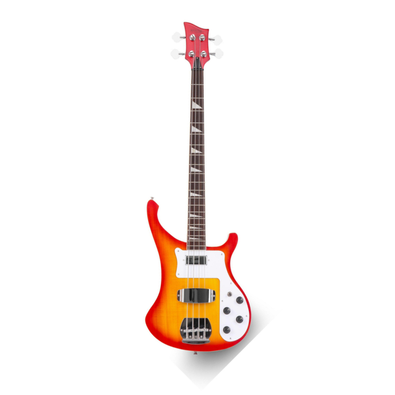 Basse électrique Rocktile Pro RB-400B Blackbird – Set Débutant Avec Sangle, Câble Et Méthode – Couleur Noir, 2 Micros (humbucker + Single Coil), Manche Collé