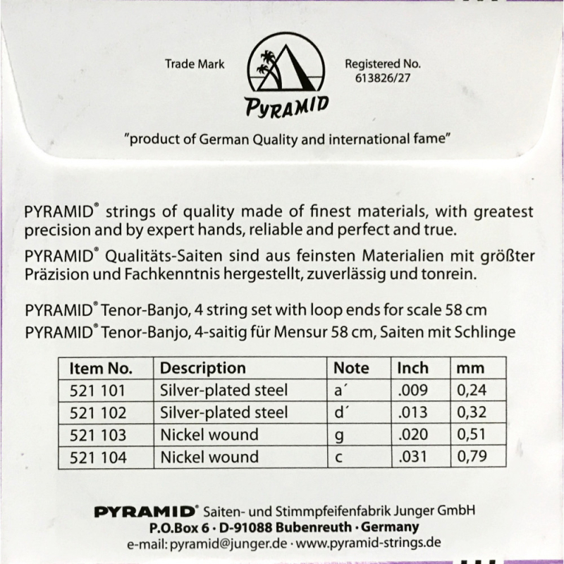 Corde Per Banjo Pyramid Guitar 514 100 - Suono Ricco E Duravole - Foto 14