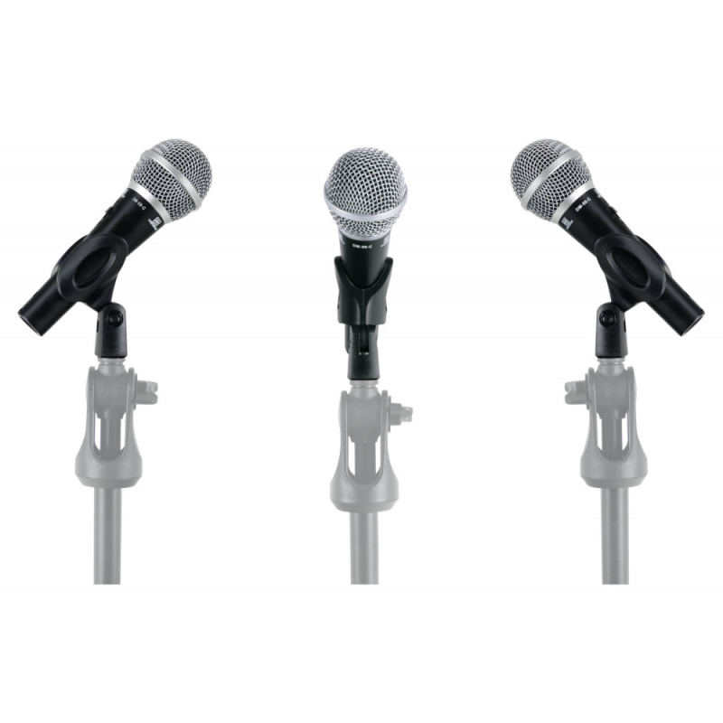 Pronomic Vocal Microphone DM-58 -B Avec Starter Set 5x Micro Avec Trépied, Pince