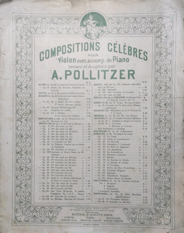 Pollitzer A. - Compositions Célébres
