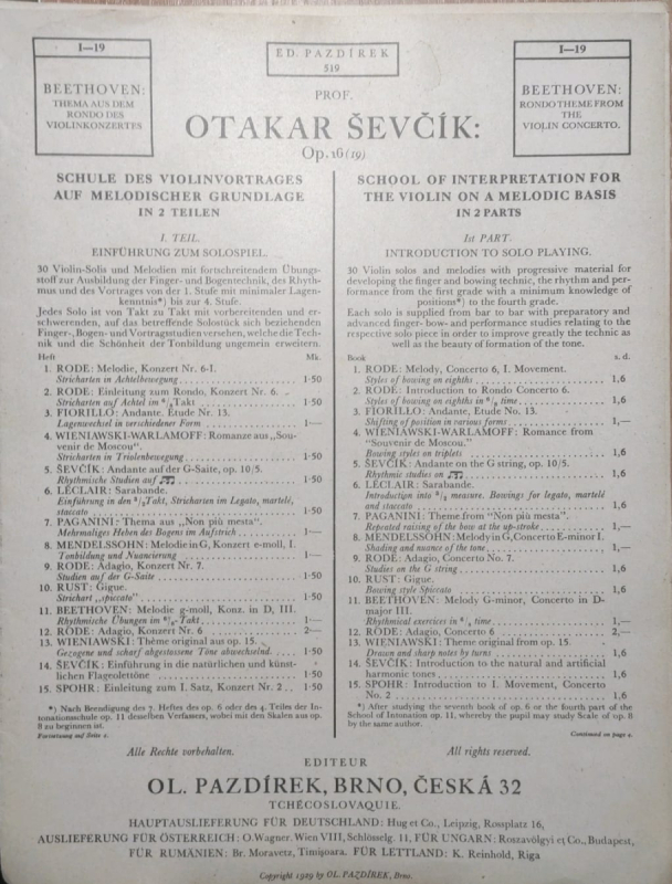 Ševčík Otakar - Beethoven