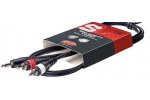 Stagg SYC 1/MPS2CM E 1 m kabel 2x cinch na 3,5 jack stereo
