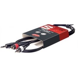 Stagg SYC 1/MPS2CM E 1 m kabel 2x cinch na 3,5 jack stereo