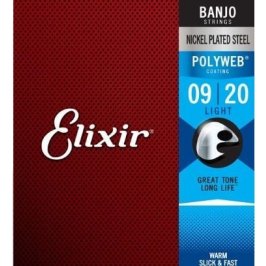 Elixir 11600 009/020 (009) struny banjo Banjo Nickel Plated Steel with POLYWEB Coating