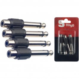 Stagg AC-PMCFH 4 Ks Adaptér RCA samice - jack 1/4