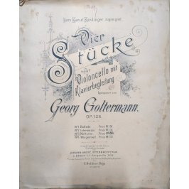 Goltermann Georg - Vier Stücke für Violoncello mit Klavierbegleitung