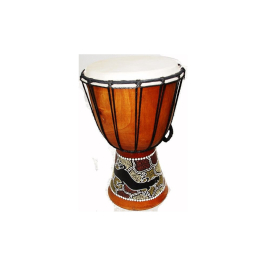 Etno djembe malované, výška 25 cm