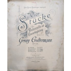 Goltermann Georg - Vier Stücke für Violoncello mit Klavierbegleitung