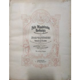 Bartholdys Mendelssohn Felix - Kompositionen für Violoncell und Pianoforte