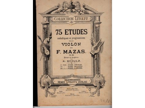 Mazas F.: 75 ETUDES melodiques et progressives pour violon op.36 III.díl etudes d´artistes op.36 