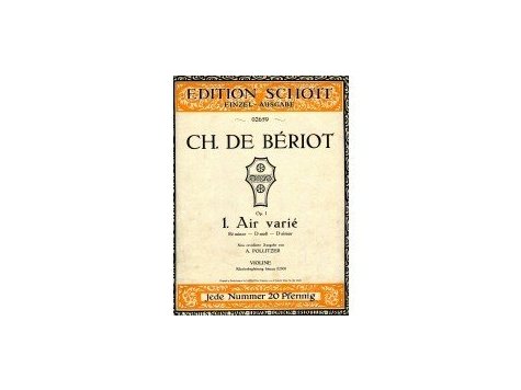 Bériot Ch.de: 1.Air varié d-moll op.1 