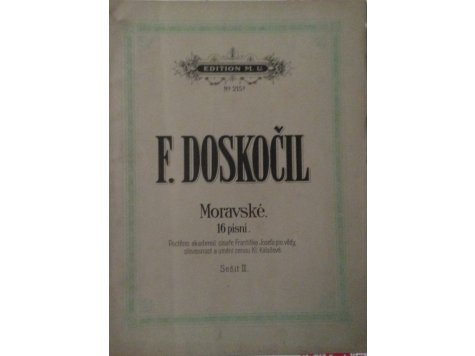 Doskočil F.: Moravské. 16 písní-II.sešit 