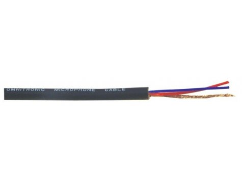 Omnitronic mikrofonní kabel 2x0,22Qmm stíněný černý 