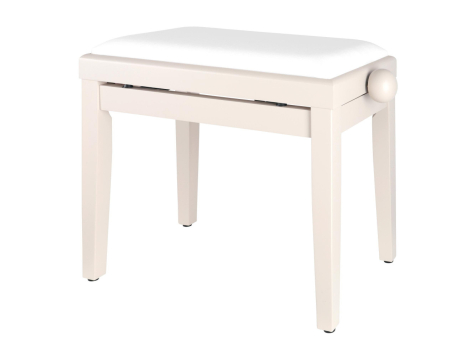 Proline klavírní stolička bílá krémová matná 