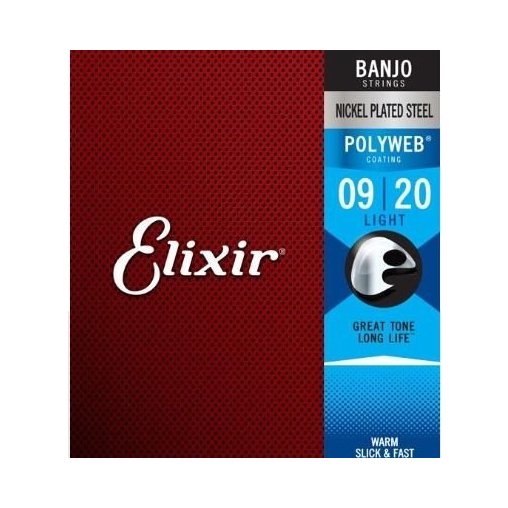 Elixir 11600 009/020 (009) struny banjo Banjo Nickel Plated Steel with POLYWEB Coating