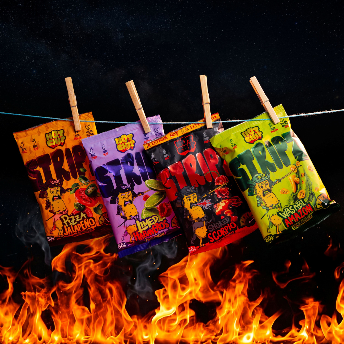 Stripz Pizza Jalapeno 80 g | Real Chilli. Real Heat.