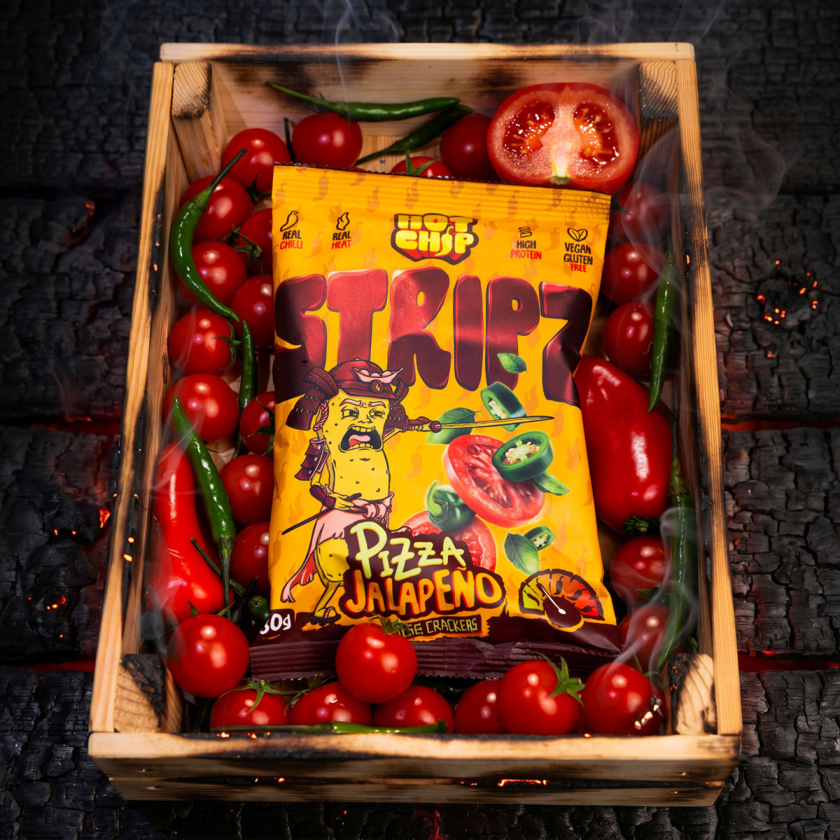 Stripz Pizza Jalapeno 80 g | Real Chilli. Real Heat.