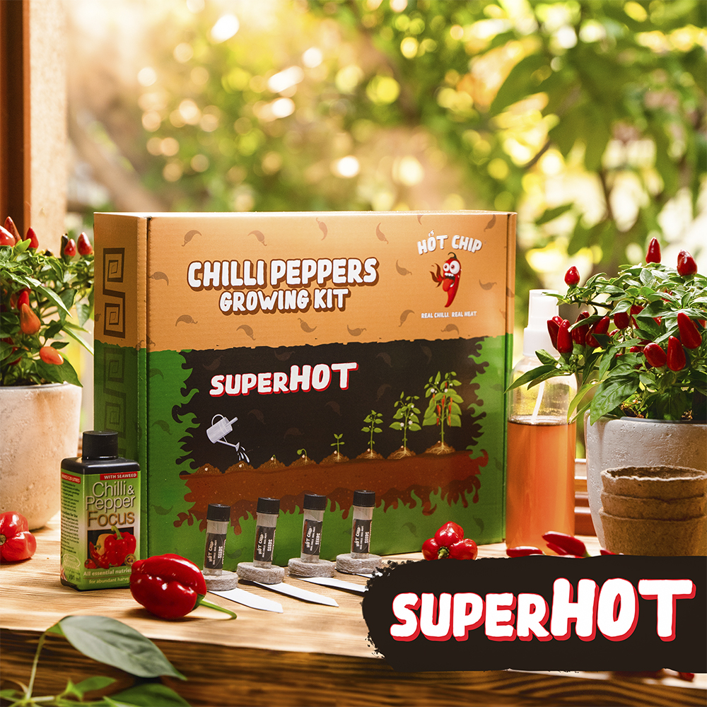 Gift Chili Pepper Growing Kit - Super Hot | Real Chilli. Real Heat.