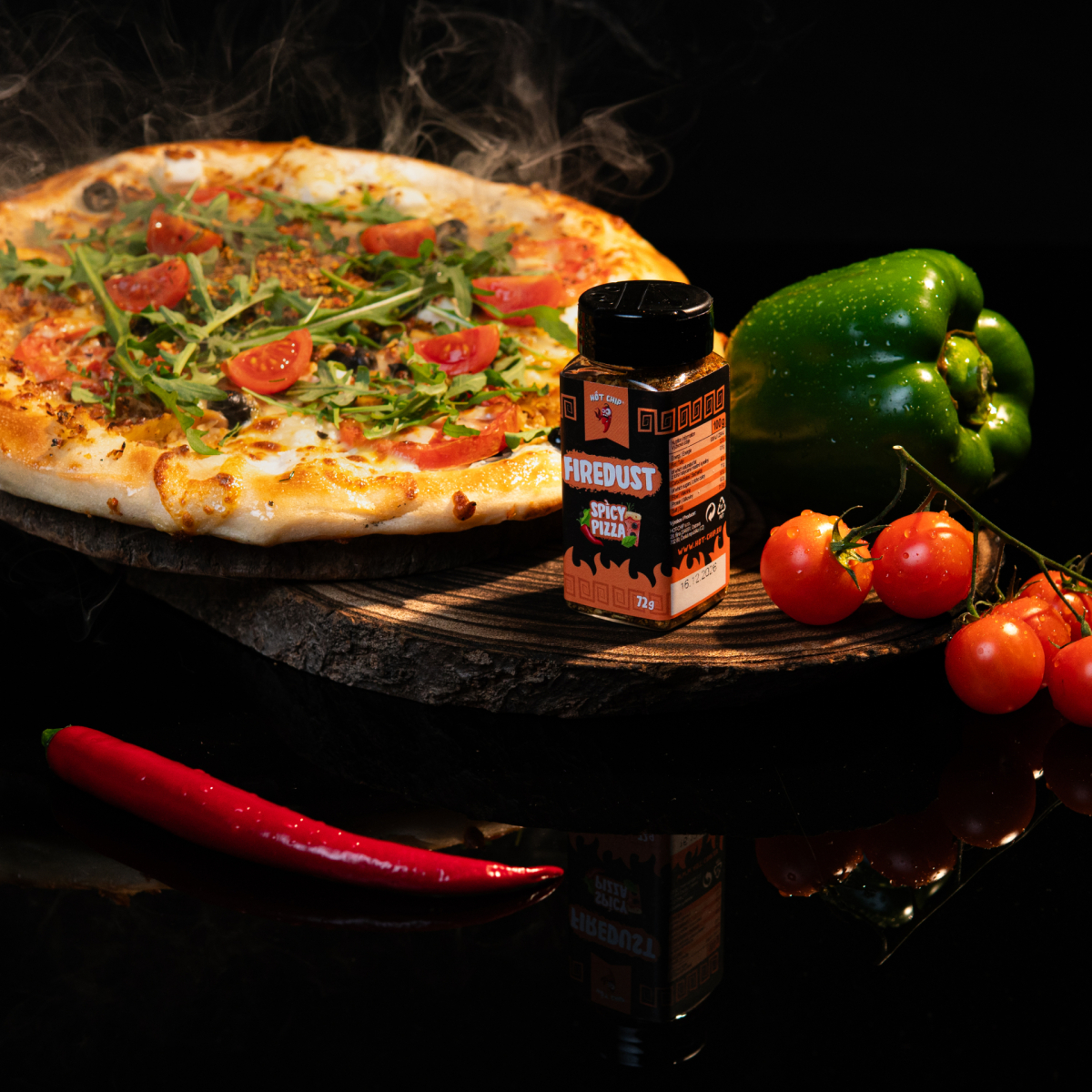 Gewrzmischung fr pikante Pizza  Firedust 72 g | Real Chilli. Real Heat.