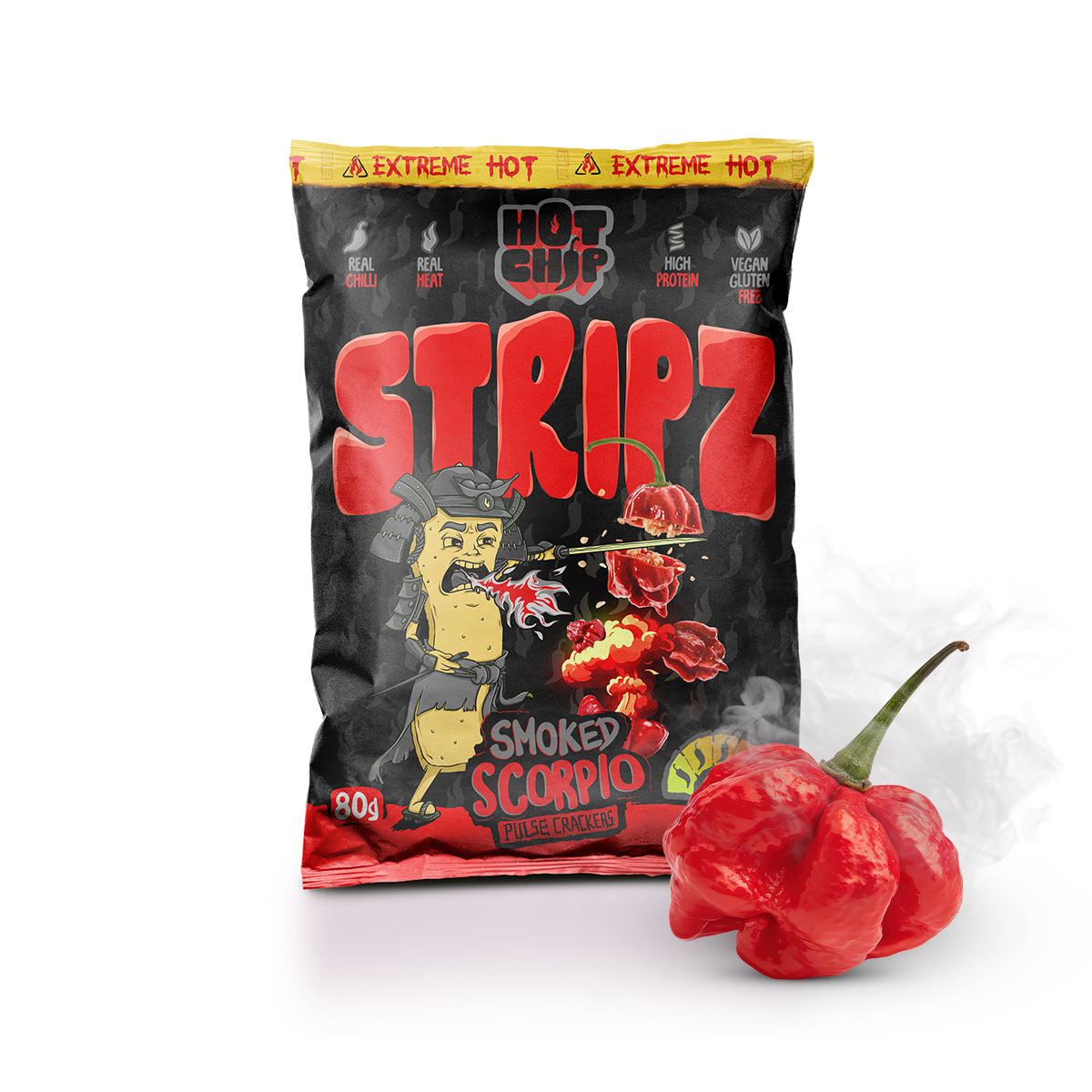 ZEBRA STRIPES 超お宝？エキゾチック ストリップ ガレージ Stripz Smoked Scorpio 80 g | Real Chilli. Real Heat.