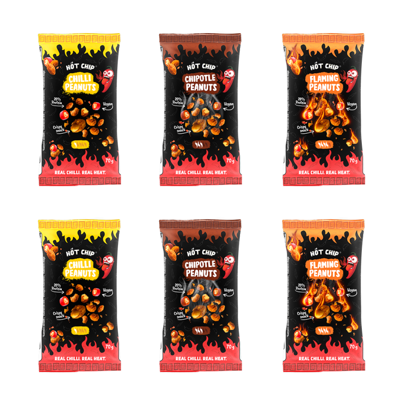 Výhodné balení arašídů Flamin' hot arašídy 20 ks