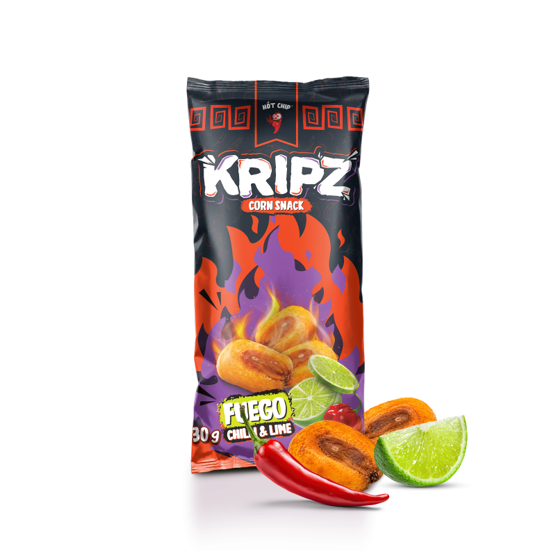 KRIPZ Smažená kukuřice Chilli & Limetka 30 g