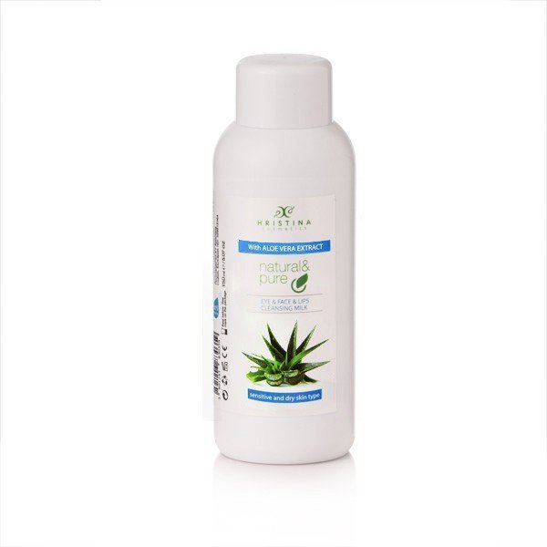 Natürliche Hautreinigungsmilch für Augen, Gesicht und Lippen – Aloe vera 150 ml