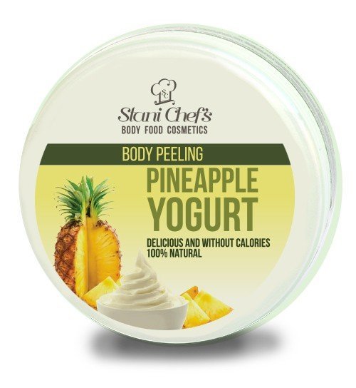 Přírodní tělový peeling jogurt s ananasem na bázi mořské soli 250 ml